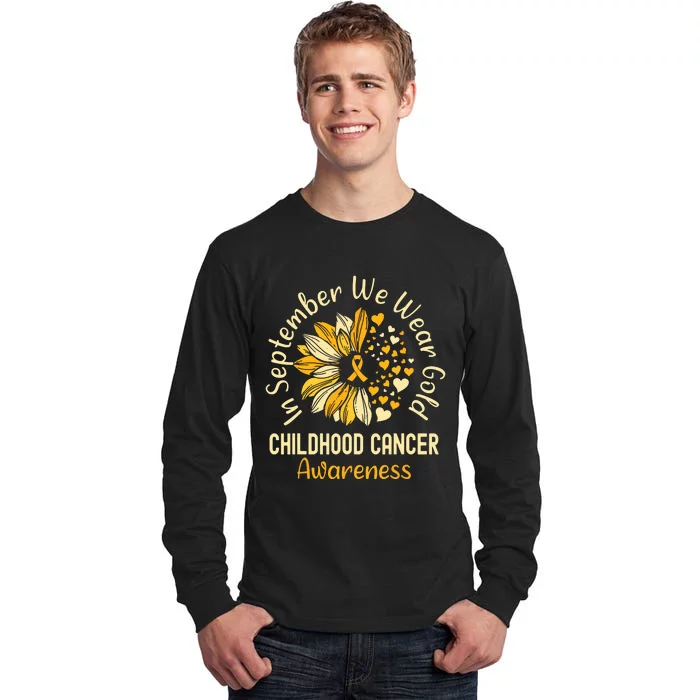 Childhood Cancer Awareness In September We Wear Gold Tall Long Sleeve T-Shirt