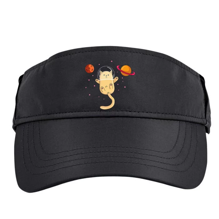 Chibi Cat Astronaut In Space Adult Drive Performance Visor