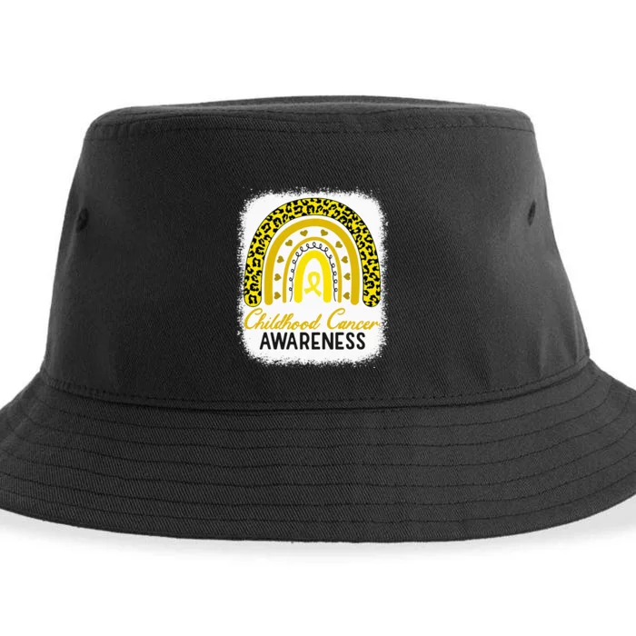 Childhood Cancer Awareness Hope Support Strong Warrior Sustainable Bucket Hat