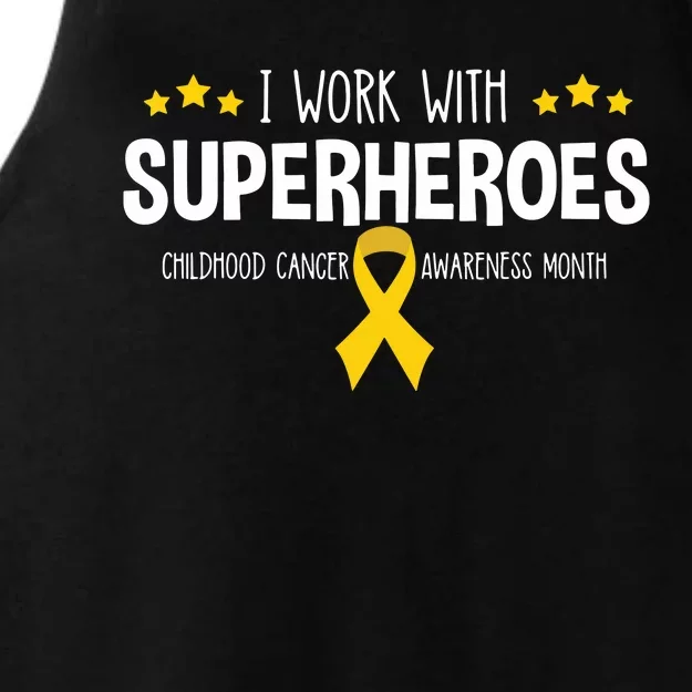 Childhood Cancer Awareness Rn Nurse Pediatric Oncology Ladies Tri-Blend Wicking Tank