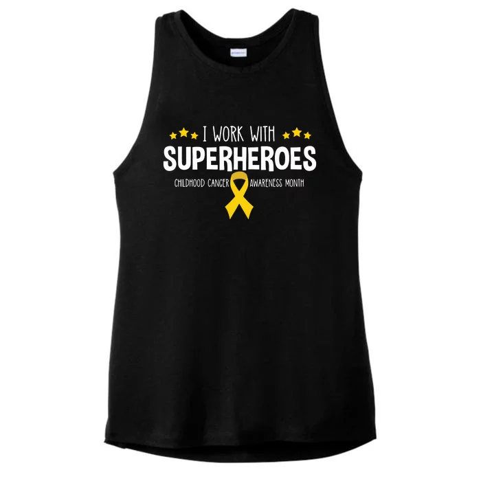 Childhood Cancer Awareness Rn Nurse Pediatric Oncology Ladies Tri-Blend Wicking Tank