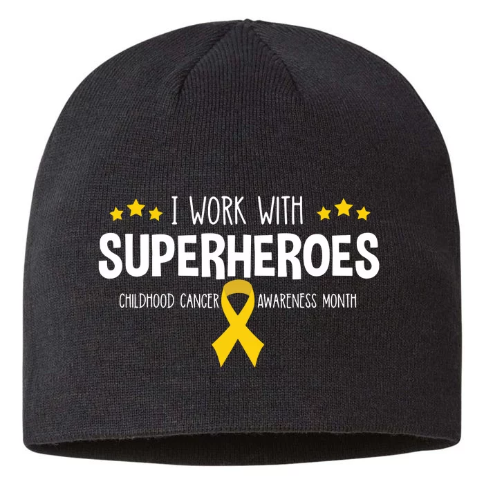 Childhood Cancer Awareness Rn Nurse Pediatric Oncology 8 1/2in Sustainable Knit Beanie