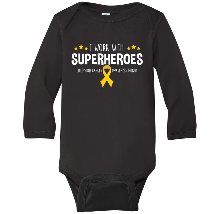 Childhood Cancer Awareness Rn Nurse Pediatric Oncology Baby Long Sleeve Bodysuit