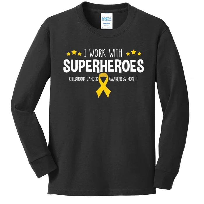 Childhood Cancer Awareness Rn Nurse Pediatric Oncology Kids Long Sleeve Shirt