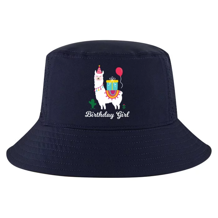 Cool Cute Alpaca Llama Cactus Girl Birthday Party Animal Cool Comfort Performance Bucket Hat