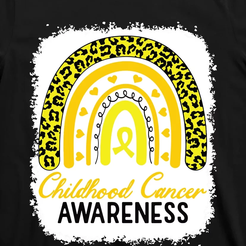 Childhood Cancer Awareness Rainbow Awareness Ribbon T-Shirt