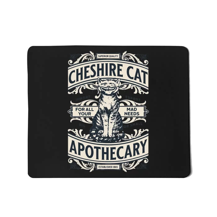 Cheshire Cat Alice In Wonderland Vintage Book Design Mousepad