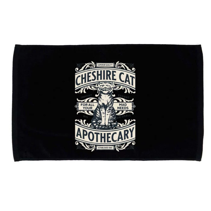 Cheshire Cat Alice In Wonderland Vintage Book Design Microfiber Hand Towel