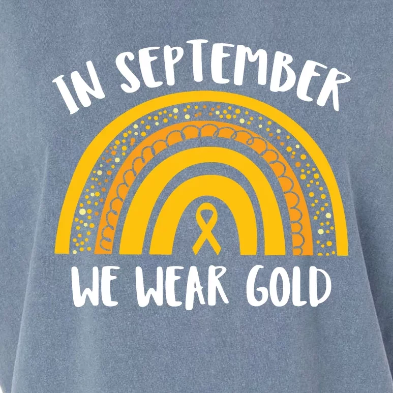 Childhood Cancer Awareness Month In September We Wear Gold Garment-Dyed Women's Muscle Tee