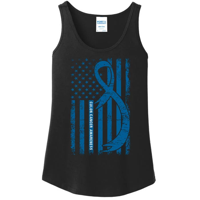 Colon Cancer Awareness T Ladies Essential Tank