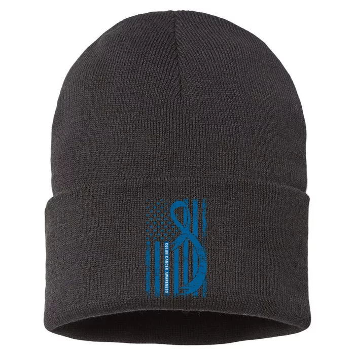 Colon Cancer Awareness T Sustainable Knit Beanie