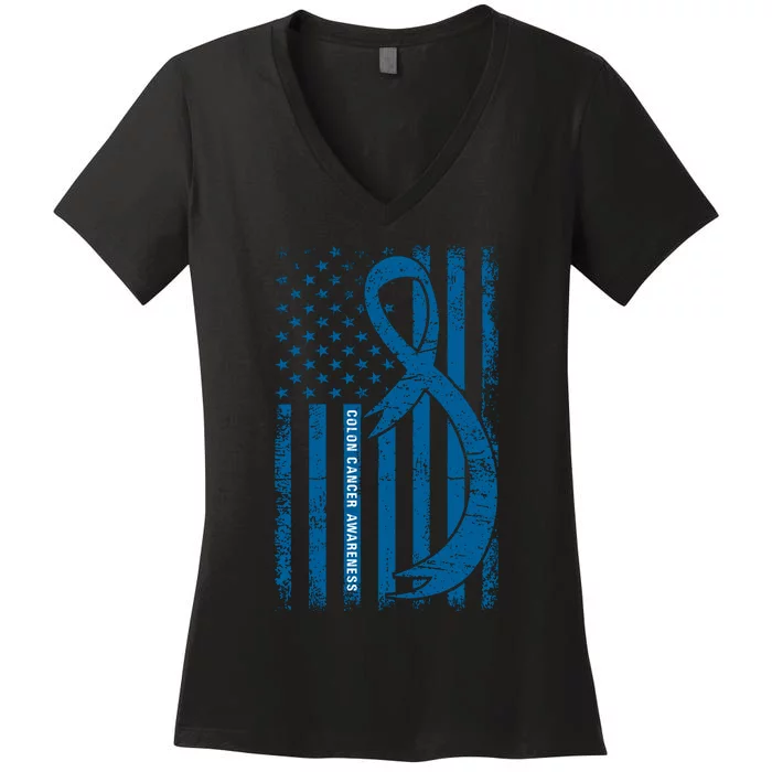 Colon Cancer Awareness T Women's V-Neck T-Shirt