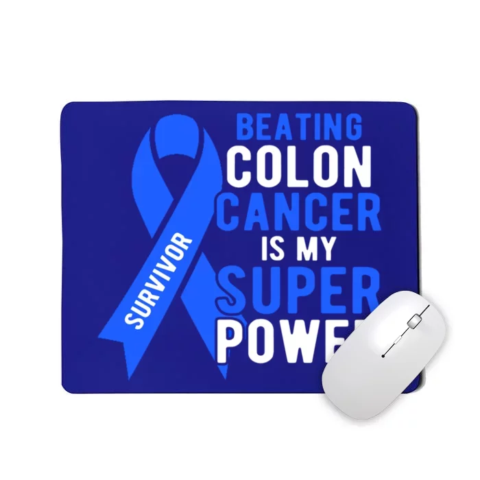 Colon Cancer Awareness Survivor Superpower Gift Mousepad