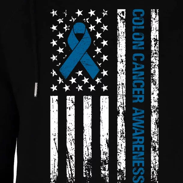 Colon Cancer Awareness Womens Funnel Neck Pullover Hood