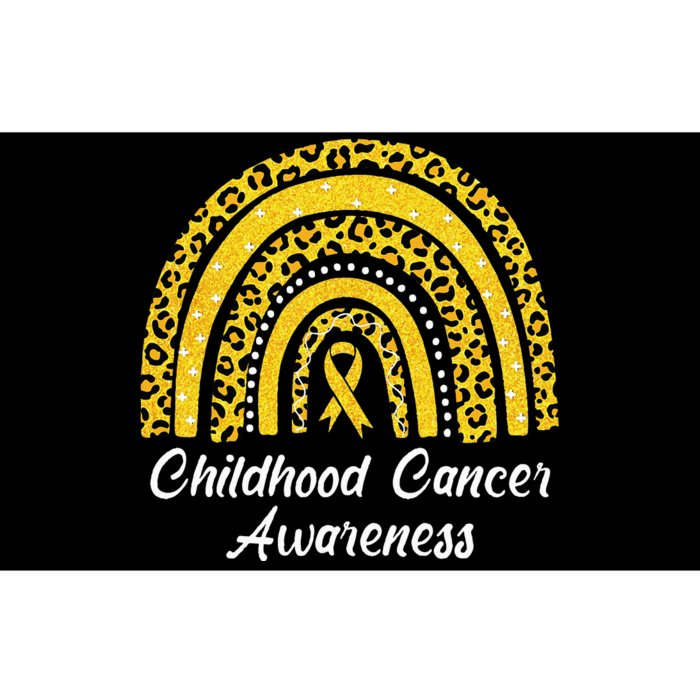 Childhood Cancer Awareness Rainbow Leopard Ribbon Bumper Sticker