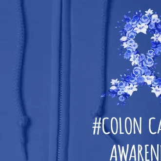 Colon Cancer Awareness Gift Full Zip Hoodie