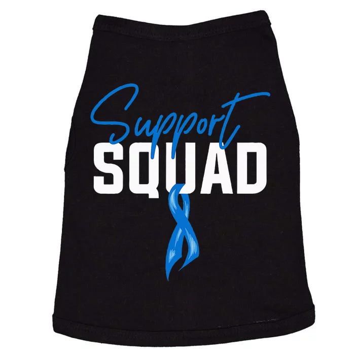 Colon Cancer Awareness Support Squad Blue Ribbon Doggie Tank