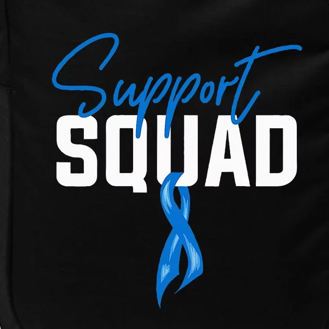 Colon Cancer Awareness Support Squad Blue Ribbon Impact Tech Backpack