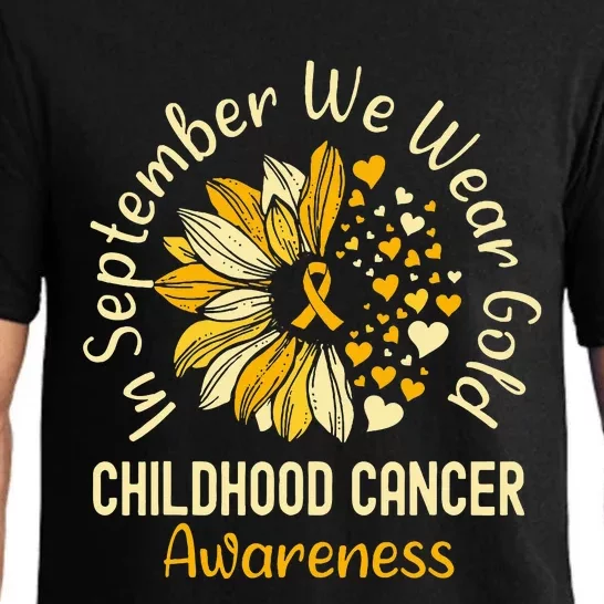 Childhood Cancer Awareness S In September We Wear Gold Pajama Set