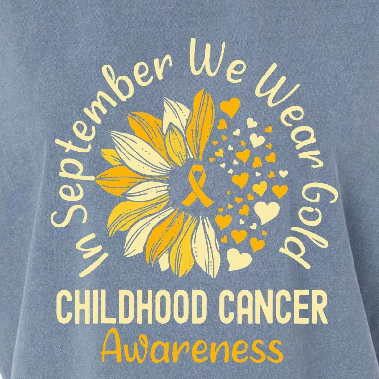 Childhood Cancer Awareness S In September We Wear Gold Garment-Dyed Women's Muscle Tee