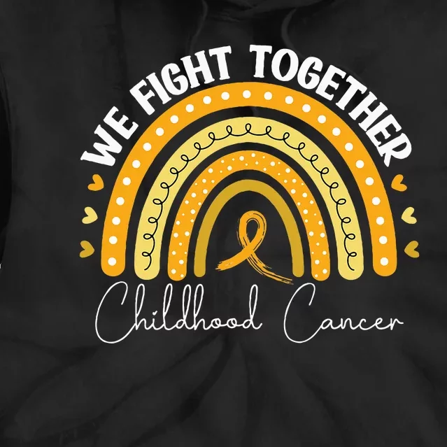 Childhood Cancer Awareness Gold Ribbon Tie Dye Hoodie