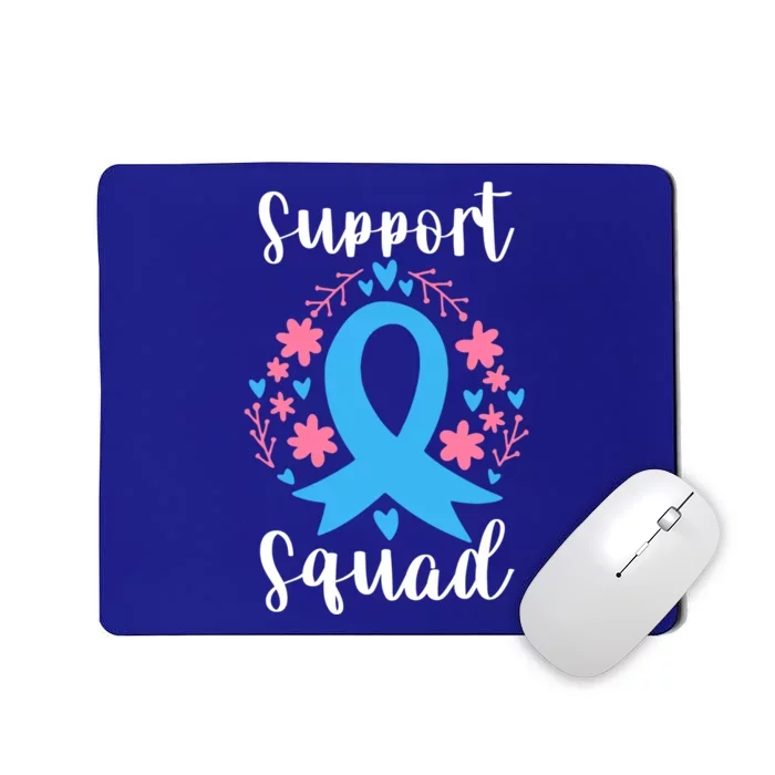 Colon Cancer Awareness Blue Ribbon Support Squad Gift Mousepad