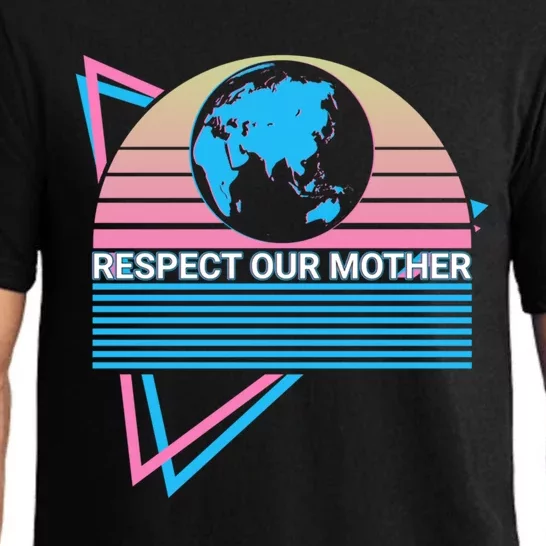 Climate Change Awareness Retro Respect Our Mother Gift Pajama Set