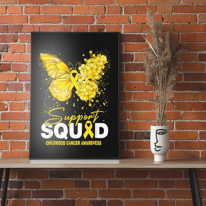 Childhood Cancer Awareness Support Squad Butterfly Poster