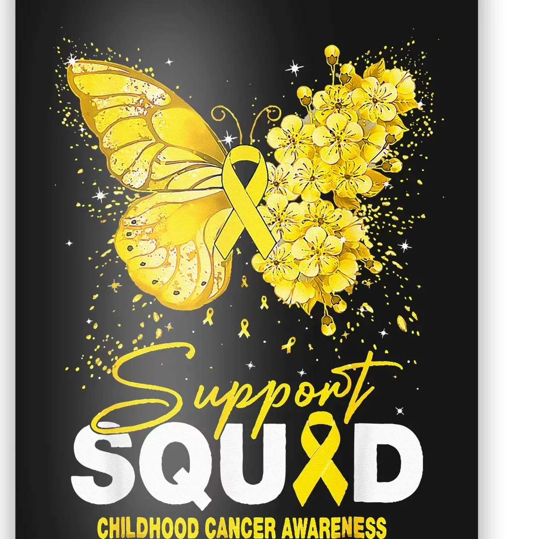 Childhood Cancer Awareness Support Squad Butterfly Poster