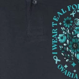 Cervical Cancer Awareness Wildflower I Wear Teal For Cervical Cancer Softstyle Adult Sport Polo