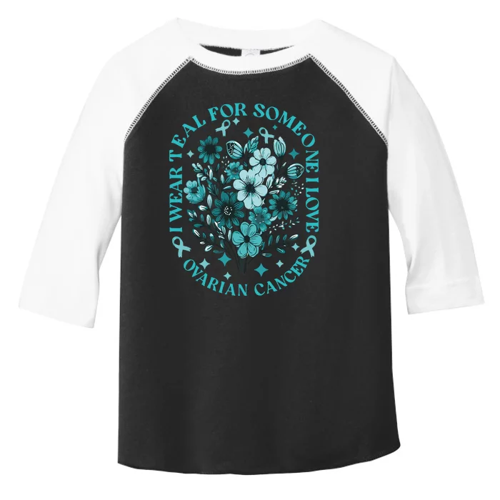 Cervical Cancer Awareness Wildflower I Wear Teal For Cervical Cancer Toddler Fine Jersey T-Shirt