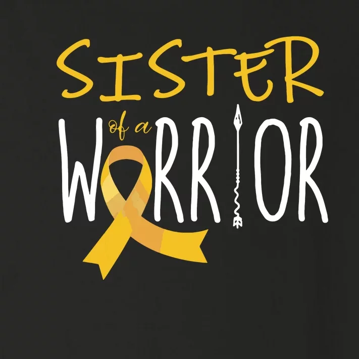 Childhood Cancer Awareness Sister Of A Warrior Toddler Long Sleeve Shirt