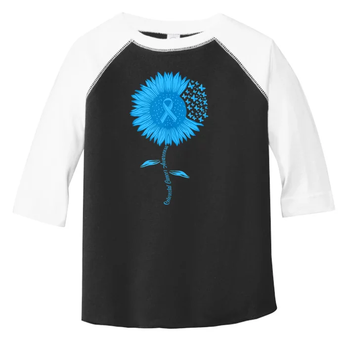 Colorectal Cancer Awareness Colon Cancer Sunflower Toddler Fine Jersey T-Shirt