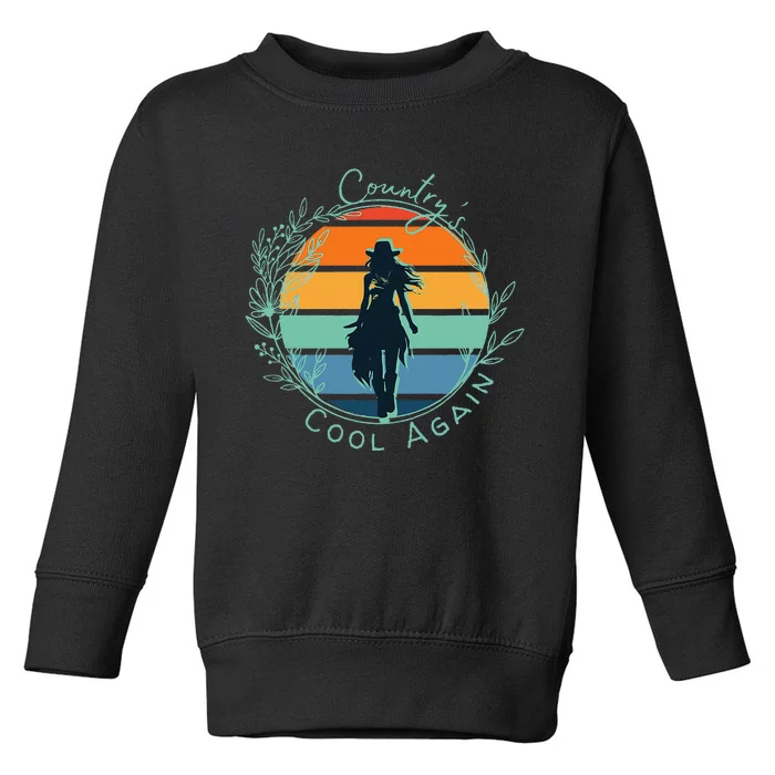 CountryS Cool Again Lainey Vibe Wildflowers And Wild Horses Toddler Sweatshirt