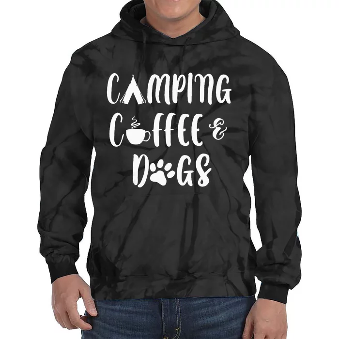 Camping Coffee And Dogs Outdoor Adventure Puppy Lover Tie Dye Hoodie