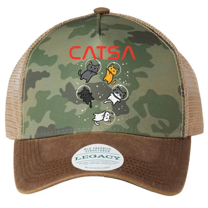 Catsa Cat Astronauts Funny Kitten Space Legacy Tie Dye Trucker Hat