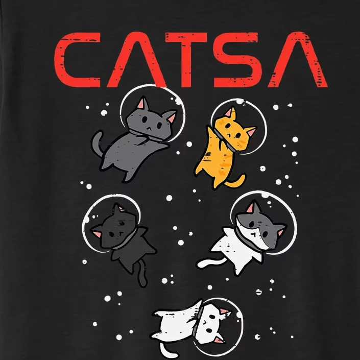 Catsa Cat Astronauts Funny Kitten Space ChromaSoft Performance T-Shirt