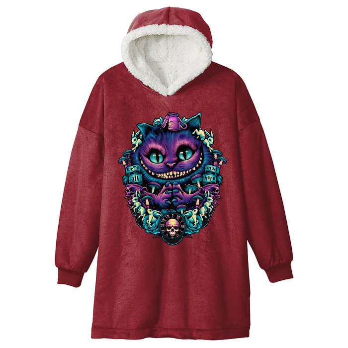 Cheshire Cat Alice In Wonderland Hooded Wearable Blanket