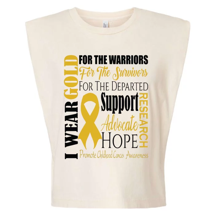 Childhood Cancer Awareness T Gold For A Child Fight Garment-Dyed Women's Muscle Tee