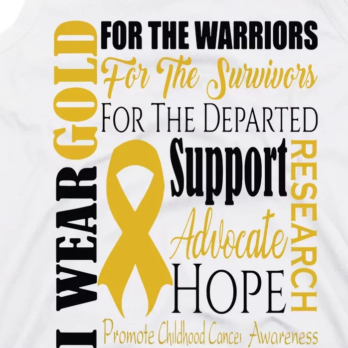 Childhood Cancer Awareness T Gold For A Child Fight Tank Top