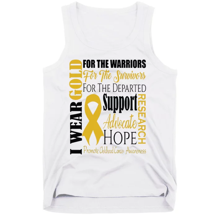 Childhood Cancer Awareness T Gold For A Child Fight Tank Top