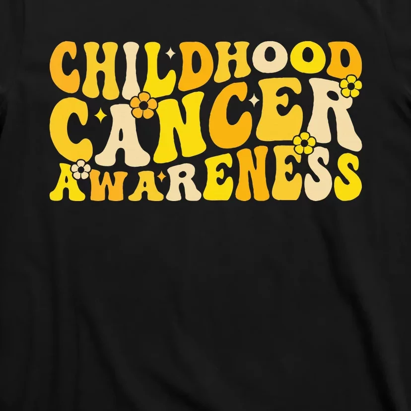 Childhood Cancer Awareness Rainbow Awareness Ribbon T-Shirt