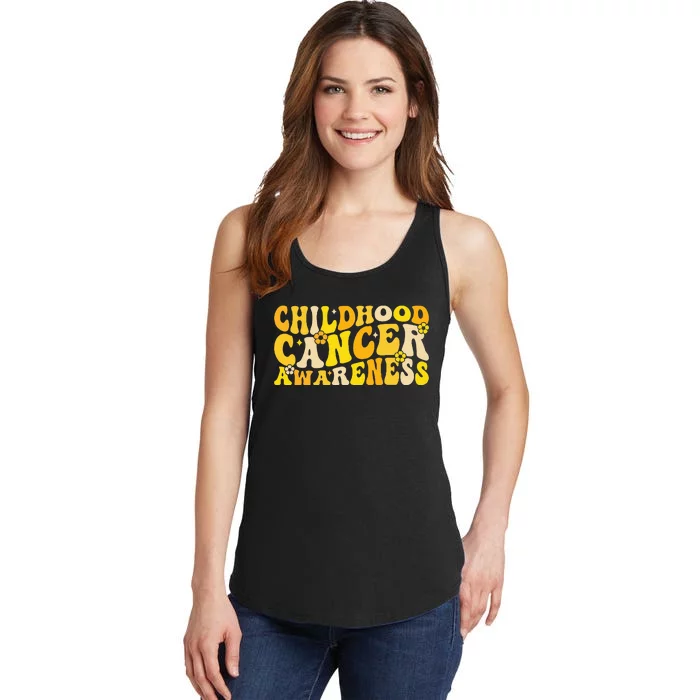 Childhood Cancer Awareness Rainbow Awareness Ribbon Ladies Essential Tank