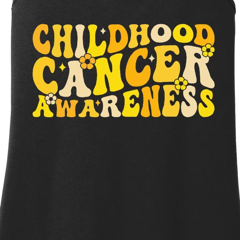 Childhood Cancer Awareness Rainbow Awareness Ribbon Ladies Essential Tank