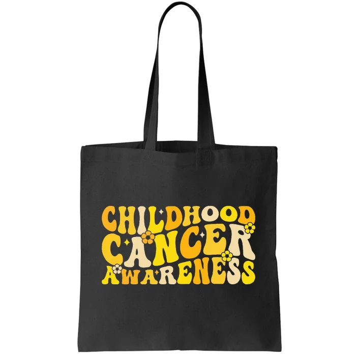 Childhood Cancer Awareness Rainbow Awareness Ribbon Tote Bag