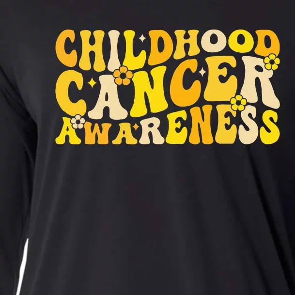 Childhood Cancer Awareness Rainbow Awareness Ribbon Cooling Performance Long Sleeve Crew