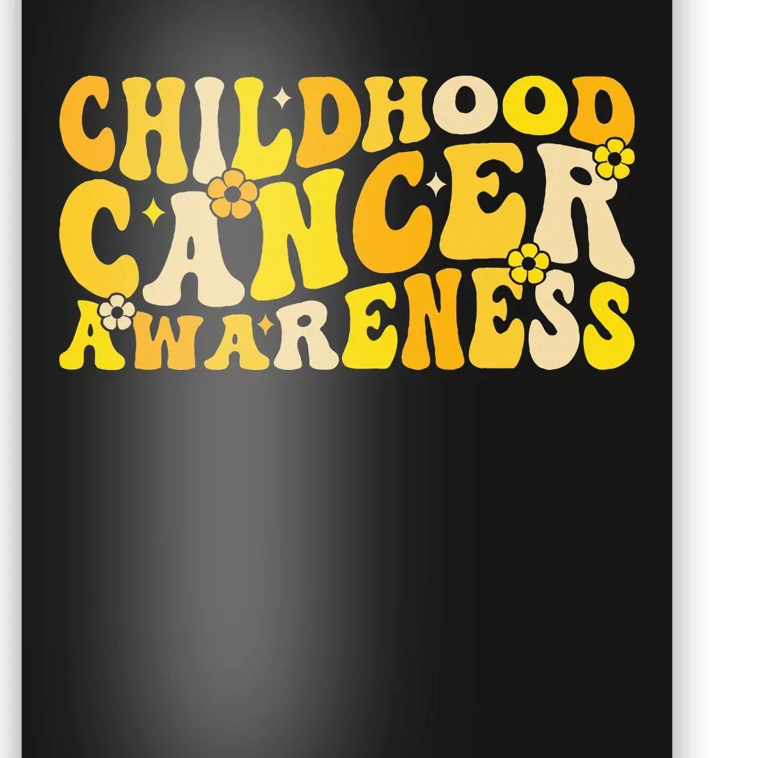 Childhood Cancer Awareness Rainbow Awareness Ribbon Poster