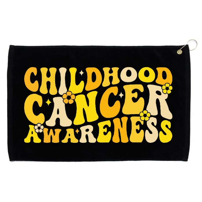 Childhood Cancer Awareness Rainbow Awareness Ribbon Grommeted Golf Towel