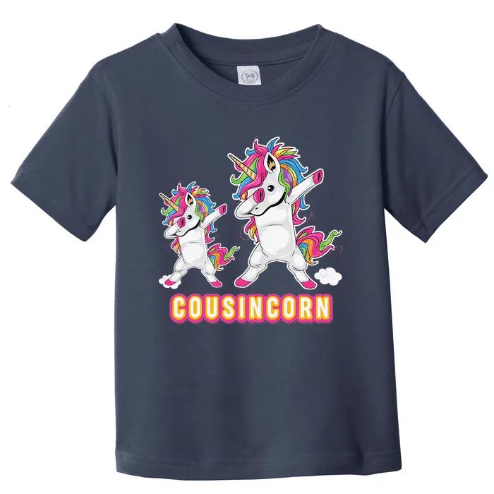 Cousincorn Cousin And Baby Unicorn Father Day Dad Papa Daddy Toddler T-Shirt