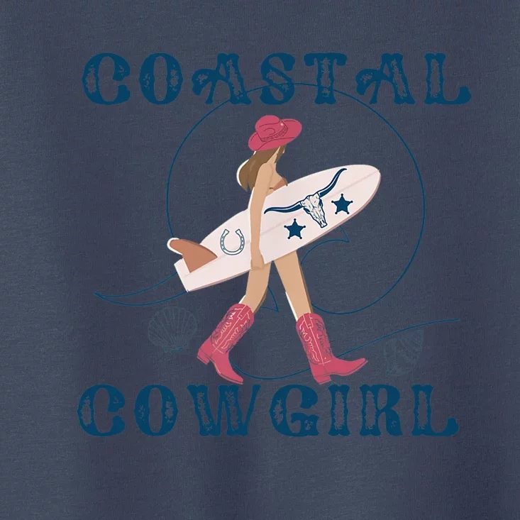 Coastal Cowgirl Aesthetic Cowgirl Surf Beach Cowgirl Outfit Toddler T-Shirt